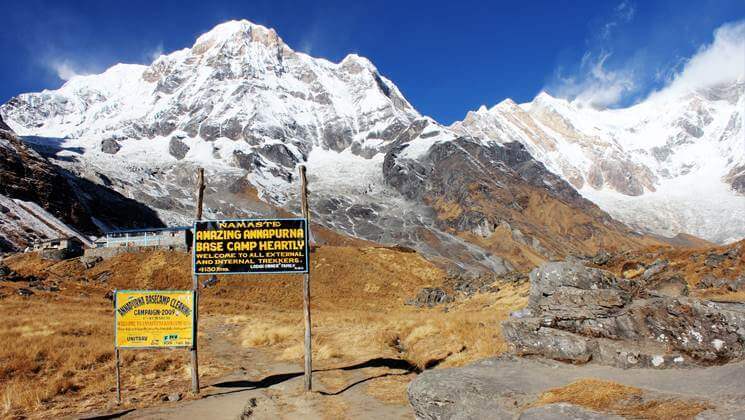 Annapurna Sanctuary Trek with Helicopter back package