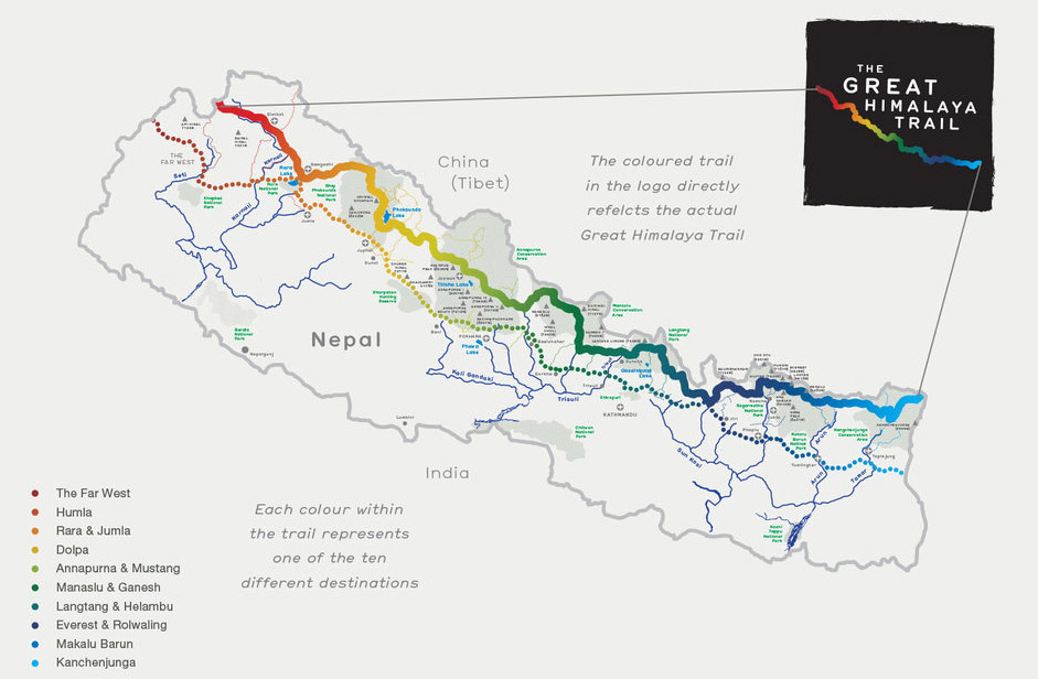 great Himalayan trail map