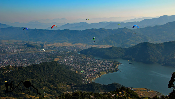 Pokhara view from Sarangkot trek