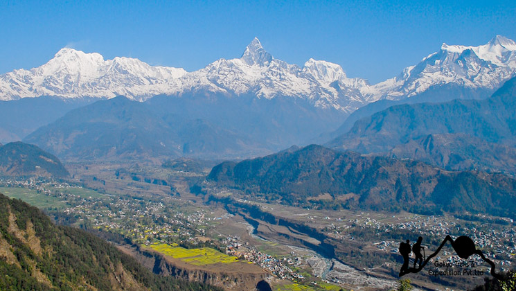 Annapurna range from Sarangkot Dhampus Trek