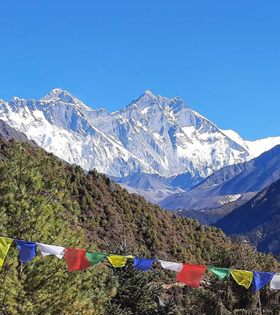 view of Everest trek