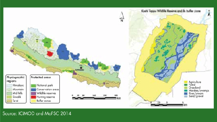 Koshi tapu wildlife reserve Map