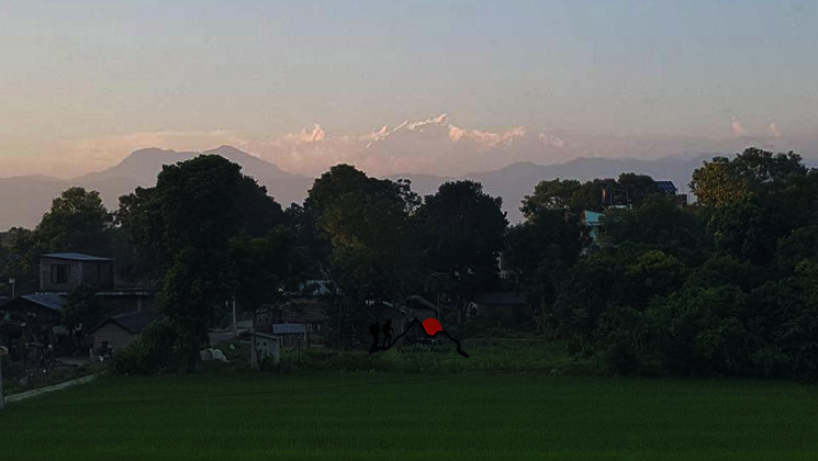 Mountain view from Chitwan village