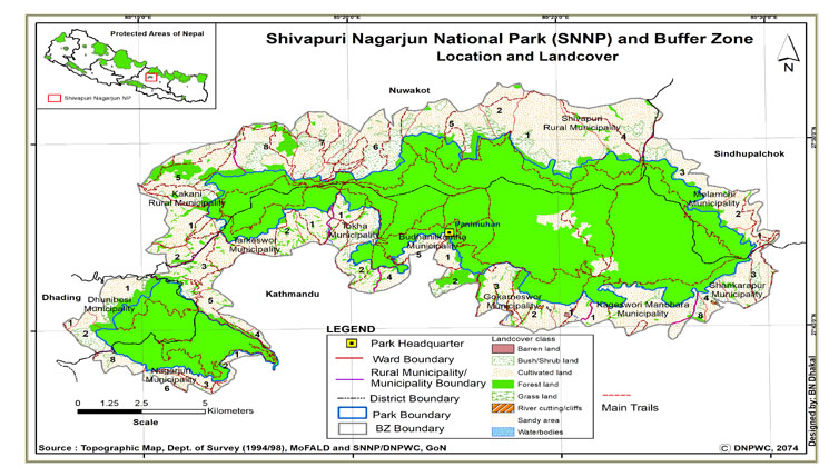 Shivapuri National Park Map