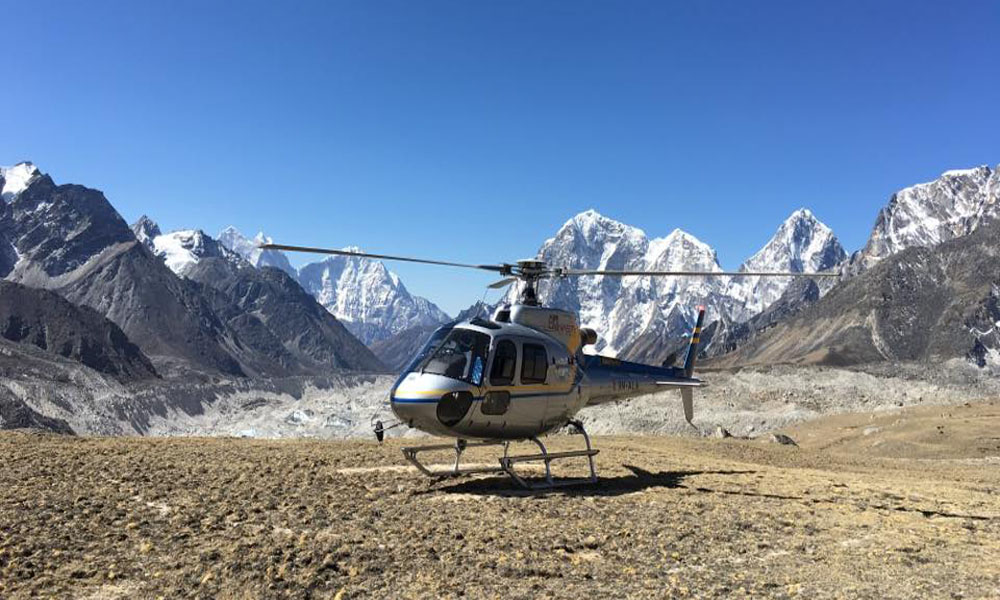 Kala Patthar helicopter landing