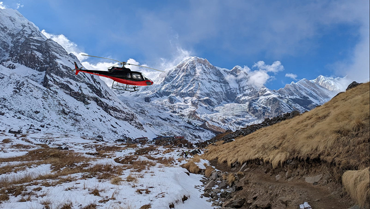 Annapurna Sanctuary Trekking with Helicopter return