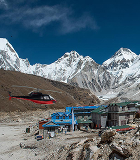Everest base camp trek with helicopter return