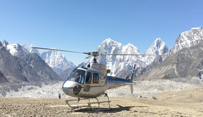 helicopter tour in Nepal