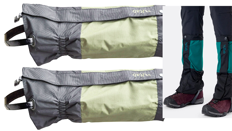 Gaiters trekking equipment checklist
